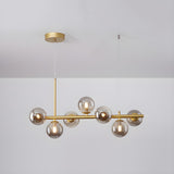 Modern Glass Ball Island Dining Room Linear Pendant Light Image - 13