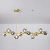 Modern Glass Ball Island Dining Room Linear Pendant Light Image - 38