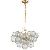 Modern Glass Bubble Chandelier Adjustable Height Image - 10