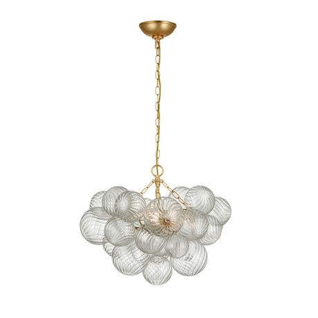 Modern Glass Bubble Chandelier Adjustable Height Image - 2