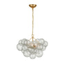 Modern Glass Bubble Chandelier Adjustable Height Image - 2