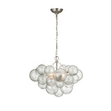 Modern Glass Bubble Chandelier Adjustable Height Image - 3