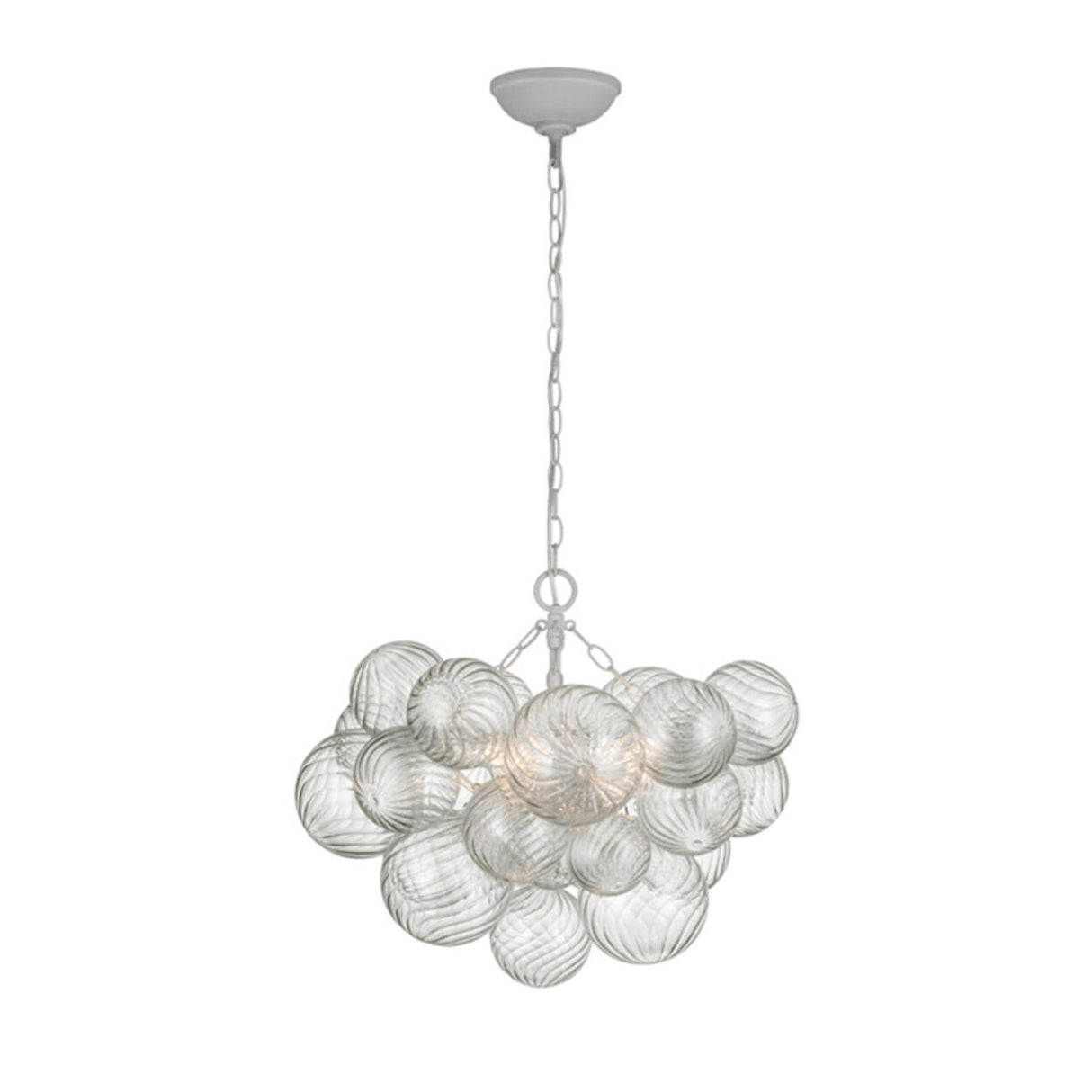 Modern Glass Bubble Chandelier Adjustable Height Image - 5