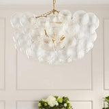 Modern Glass Bubble Chandelier Adjustable Height Image - 6