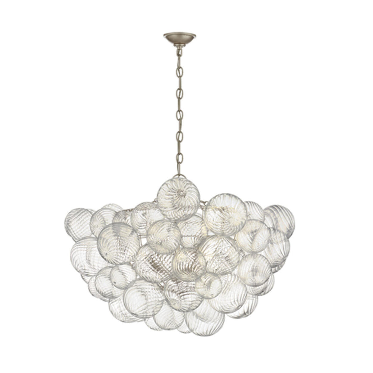 Modern Glass Bubble Chandelier Adjustable Height Image - 9