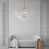 Modern Glass Bubble Cluster Chandelier Adjustable Height Image - 1