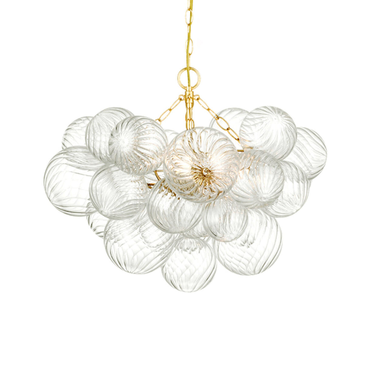 Modern Glass Bubble Cluster Chandelier Adjustable Height Image - 2