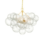 Modern Glass Bubble Cluster Chandelier Adjustable Height Image - 2