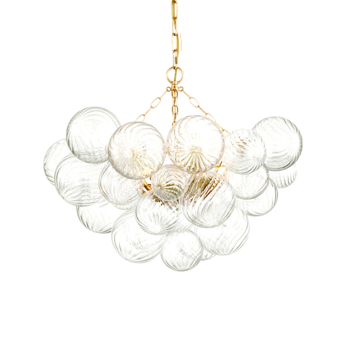 Modern Glass Bubble Cluster Chandelier Adjustable Height Image - 3