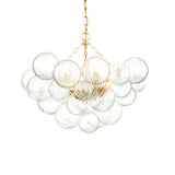 Modern Glass Bubble Cluster Chandelier Adjustable Height Image - 3