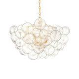 Modern Glass Bubble Cluster Chandelier Adjustable Height Image - 5