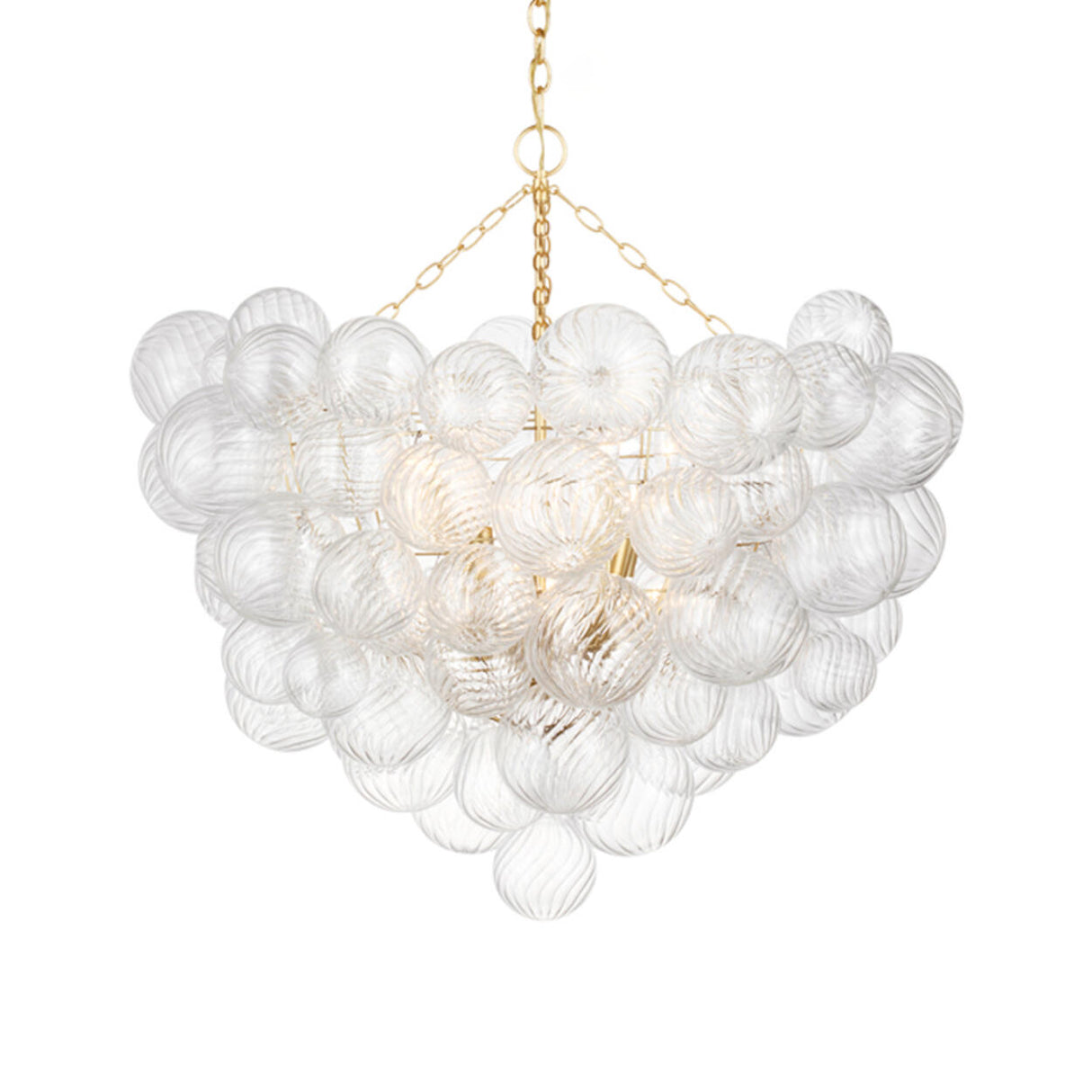 Modern Glass Bubble Cluster Chandelier Adjustable Height Image - 7