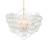 Modern Glass Bubble Cluster Chandelier Adjustable Height Image - 7