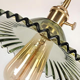 Modern Glass Chic Gold Geometric Pendant Light Image - 12