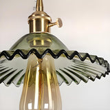 Modern Glass Chic Gold Geometric Pendant Light Image - 14