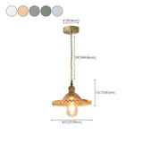 Modern Glass Chic Gold Geometric Pendant Light #size