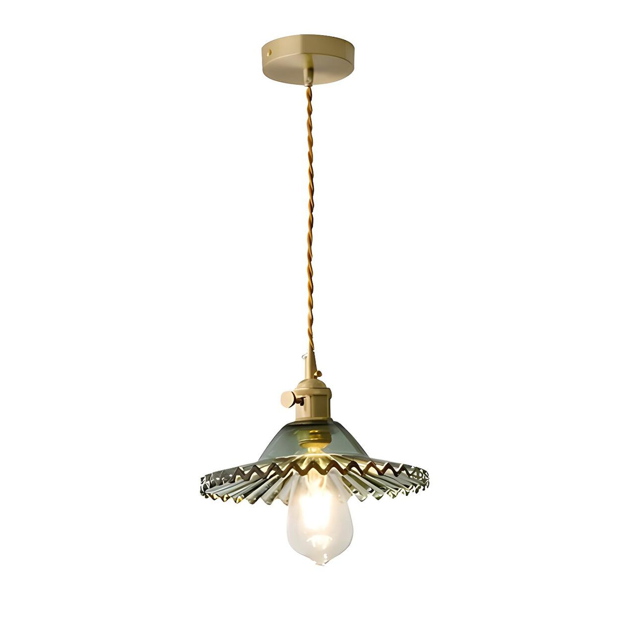 Modern Glass Chic Gold Geometric Pendant Light Image - 7