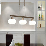 Modern Glass Cylinder Kitchen Island Pendant Light Image - 2