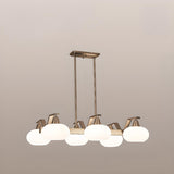 Modern Glass Cylinder Kitchen Island Pendant Light Image - 9