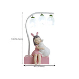 Modern Glass Flower Shades Adorable Angel Table Lamp #size