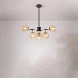 8-Light Modern Sputnik Glass Globe Chandelier Image - 8