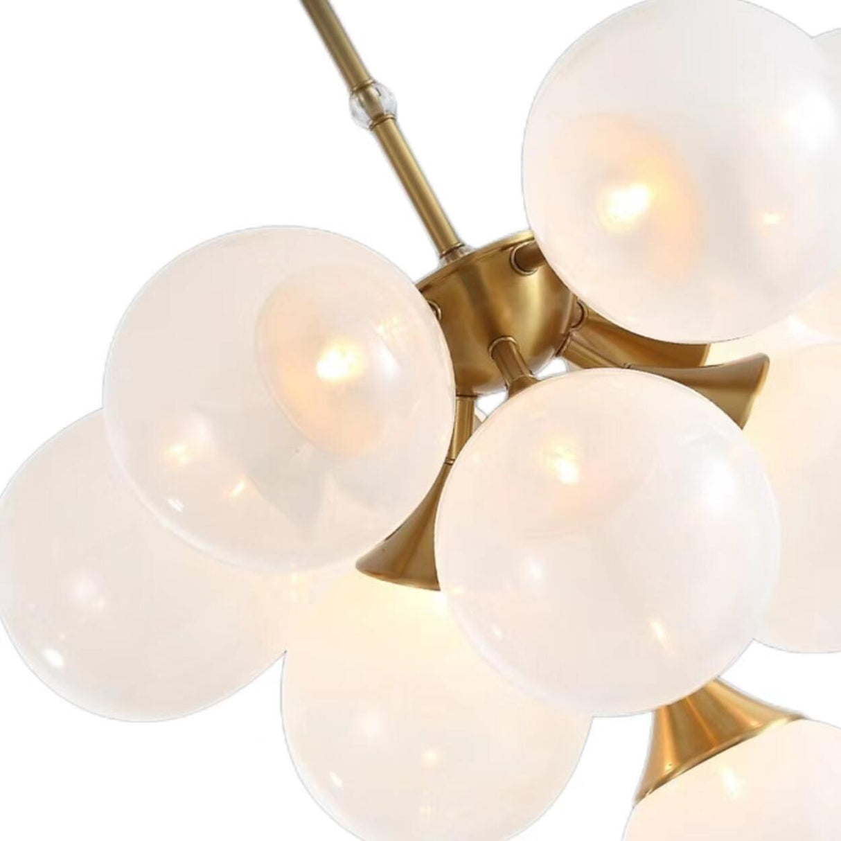 Modern Glass Globe Cluster Chandelier Adjustable Height Image - 8