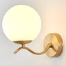 Modern Glass Globe Gold Metal Vanity Sconce Light Image - 11