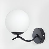 Modern Glass Globe Gold Metal Vanity Sconce Light Image - 16