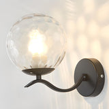 Modern Glass Globe Gold Metal Vanity Sconce Light Image - 9