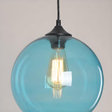 Modern Glass Globe Pendant Light Adjustable Height Image - 20