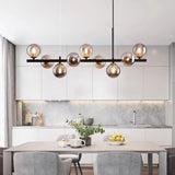 Modern Glass Globe Pendant Light Kitchen Island Image - 1