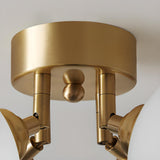 Modern Glass Globe Semi Flush Mount Ceiling Light Image - 6