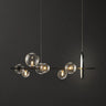 Modern Glass Globes and LED Rings Island Pendant Light Image - 17