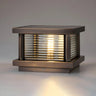 Modern Glass Square Box Simple Outdoor Steel Post Light Image - 7