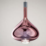 Modern Glass Teardrop LED Pendant Light Flexible Length Image - 12