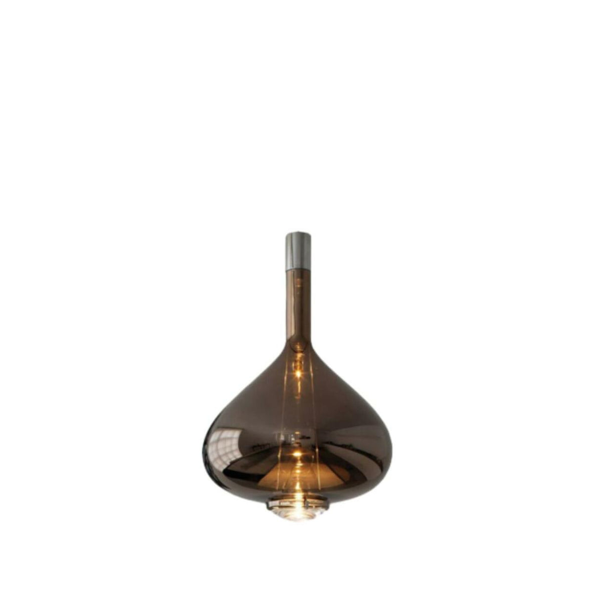 Modern Glass Teardrop LED Pendant Light Flexible Length Image - 2