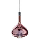 Modern Glass Teardrop LED Pendant Light Flexible Length Image - 5