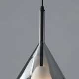 Modern Glass Teardrop Pendant Light Flexible Length Image - 10