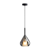 Modern Glass Teardrop Pendant Light Flexible Length Image - 7