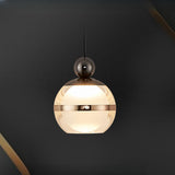 Modern GLobe Acrylic Led Pendant Light Adjustable Height Image - 15