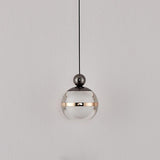 Modern GLobe Acrylic Led Pendant Light Adjustable Height Image - 8