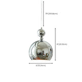 Modern Globe Chrome Pendant Light for Living Room Image - 11