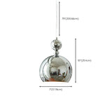 Modern Globe Chrome Pendant Light for Living Room Image - 12