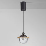 Modern Globe Clear Glass Pendant Light Bedroom Image - 5