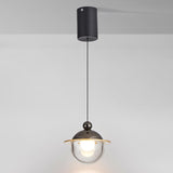 Modern Globe Clear Glass Pendant Light Bedroom Image - 6