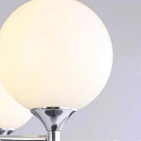 Modern Globe Glass Ceiling Light Chrome Chandelier Image - 11