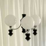 Modern Globe Glass Ceiling Light Chrome Chandelier Image - 19