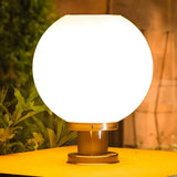 Modern Globe Glass Outdoor Table Lamp Warm White Image - 1