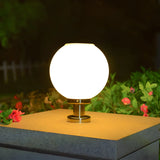 Modern Globe Glass Outdoor Table Lamp Warm White Image - 12