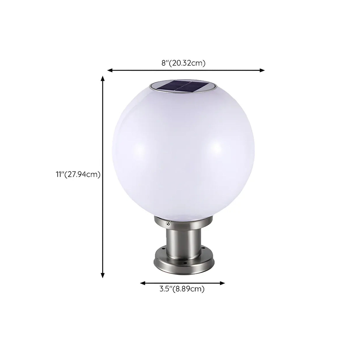 Modern Globe Glass Outdoor Table Lamp Warm White 